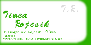 timea rojcsik business card